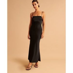 Abercrombie NWT Satin Cowl Back Slip Midi Dress